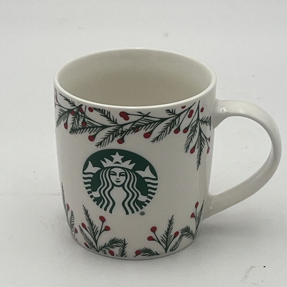 Starbucks 2020 Holiday Mug ChristmaHolly & Berry Bone China Coffee Mug Cup 12 oz